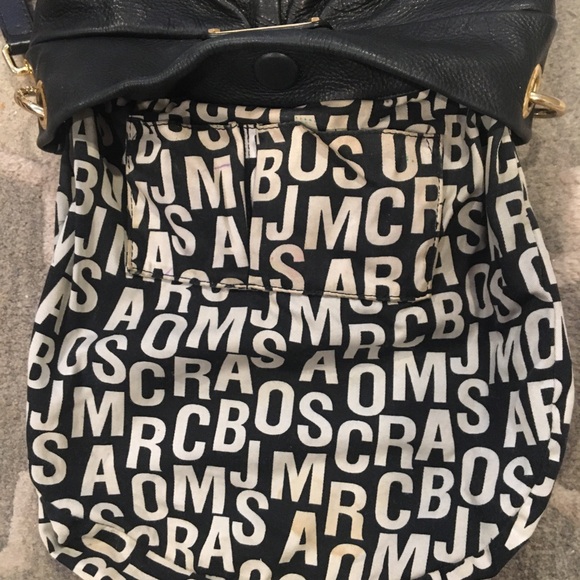 MARC JACOBS Black Tumbled Leather Top Handle Crossbody Women’s Workwear Satchel - Picture 8 of 13